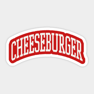 Cheeseburger Lover Type Text Cheeseburger Hawaiian Sticker